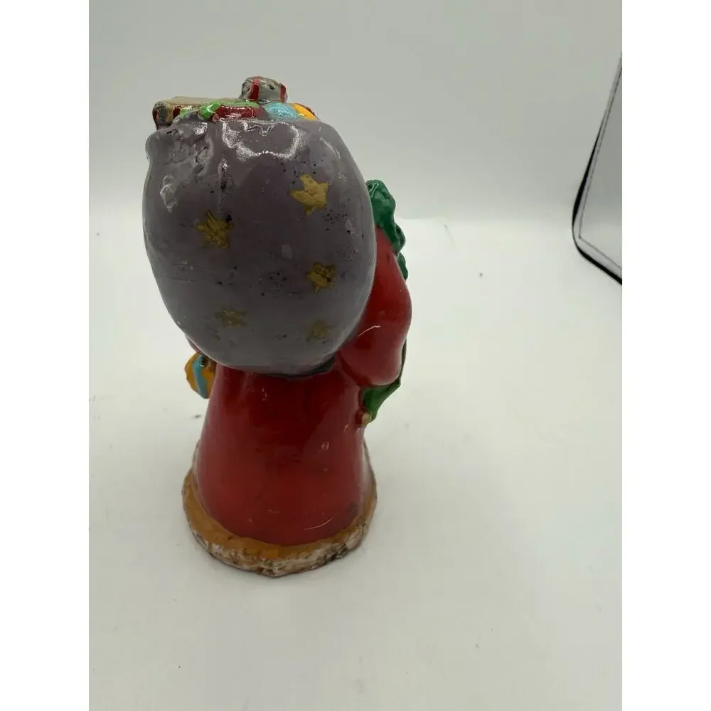 Vintage Old World Santa Claus Figural Christmas Candle 5 Inch Holiday Decor